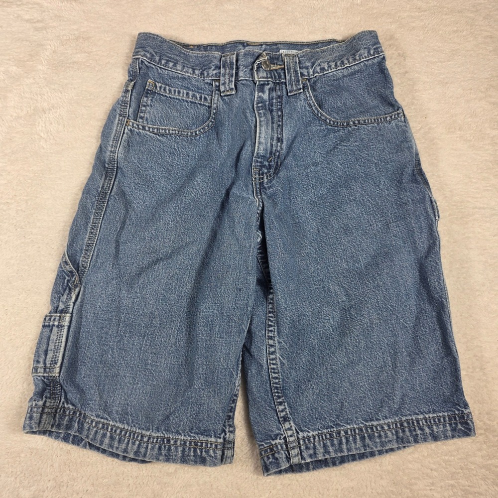 Levis Carpenter Shorts Kids Size 14 Blue Medium Wash Vintage Y2K Denim Utility